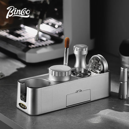 BINCOO Espresso Coffee Tamping Base Set Distribution Tool & Tamper 3-Piece Kit Full Set of Espresso Machine Storage Tools 51MM/58MM