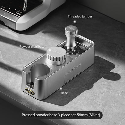 BINCOO Espresso Coffee Tamping Base Set Distribution Tool & Tamper 3-Piece Kit Full Set of Espresso Machine Storage Tools 51MM/58MM