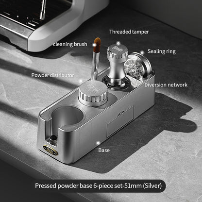 BINCOO Espresso Coffee Tamping Base Set Distribution Tool & Tamper 3-Piece Kit Full Set of Espresso Machine Storage Tools 51MM/58MM