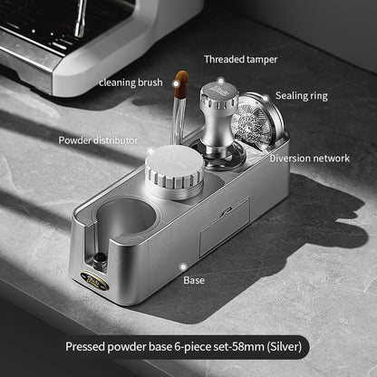 BINCOO Espresso Coffee Tamping Base Set Distribution Tool & Tamper 3-Piece Kit Full Set of Espresso Machine Storage Tools 51MM/58MM