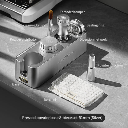BINCOO Espresso Coffee Tamping Base Set Distribution Tool & Tamper 3-Piece Kit Full Set of Espresso Machine Storage Tools 51MM/58MM