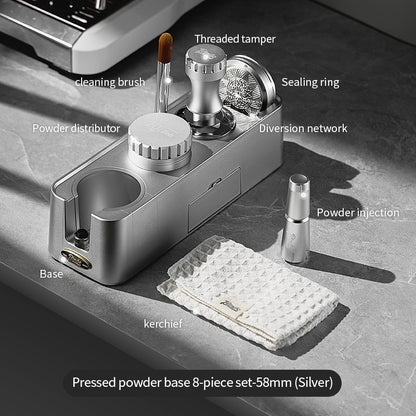 BINCOO Espresso Coffee Tamping Base Set Distribution Tool & Tamper 3-Piece Kit Full Set of Espresso Machine Storage Tools 51MM/58MM