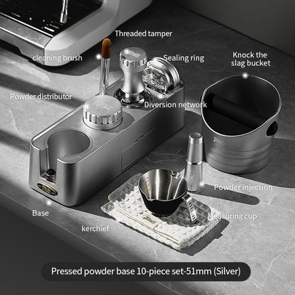 BINCOO Espresso Coffee Tamping Base Set Distribution Tool & Tamper 3-Piece Kit Full Set of Espresso Machine Storage Tools 51MM/58MM