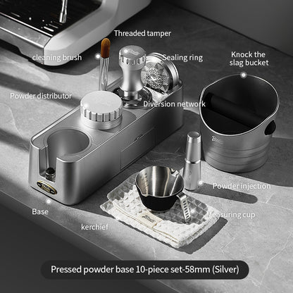 BINCOO Espresso Coffee Tamping Base Set Distribution Tool & Tamper 3-Piece Kit Full Set of Espresso Machine Storage Tools 51MM/58MM