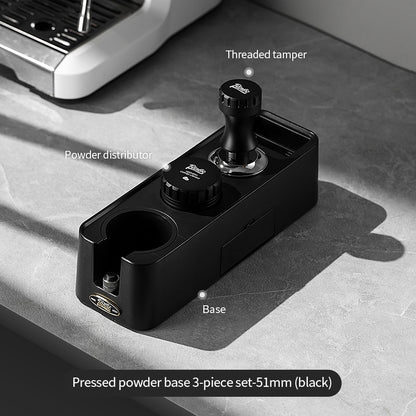BINCOO Espresso Coffee Tamping Base Set Distribution Tool & Tamper 3-Piece Kit Full Set of Espresso Machine Storage Tools 51MM/58MM