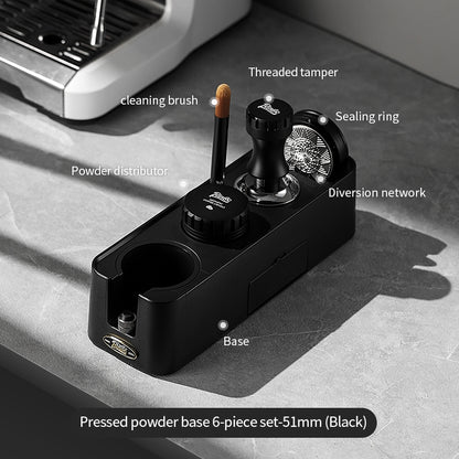 BINCOO Espresso Coffee Tamping Base Set Distribution Tool & Tamper 3-Piece Kit Full Set of Espresso Machine Storage Tools 51MM/58MM