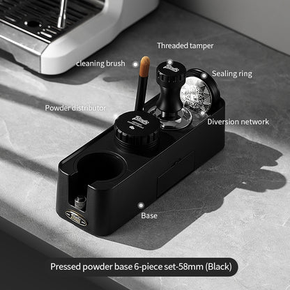 BINCOO Espresso Coffee Tamping Base Set Distribution Tool & Tamper 3-Piece Kit Full Set of Espresso Machine Storage Tools 51MM/58MM