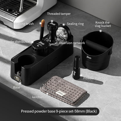 BINCOO Espresso Coffee Tamping Base Set Distribution Tool & Tamper 3-Piece Kit Full Set of Espresso Machine Storage Tools 51MM/58MM