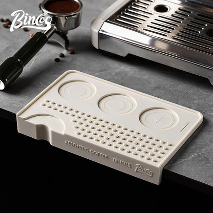 BINCOO Coffee Tamping Mat Bar Non-slip Mat Coffee Tamper & Distributor Set Coffee Storage Mat Utensil Kit