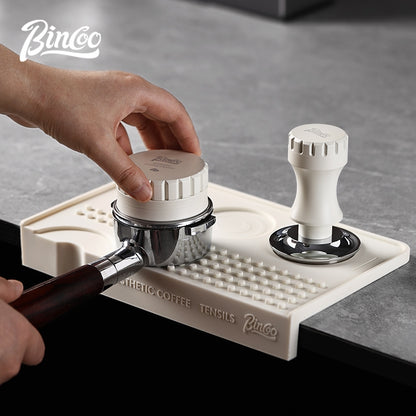 BINCOO Coffee Tamping Mat Bar Non-slip Mat Coffee Tamper & Distributor Set Coffee Storage Mat Utensil Kit