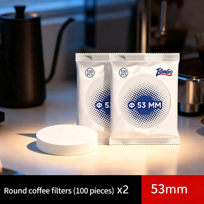 BINCOO V-Shaped Coffee Filter Paper Pour Over Coffee Filter Tool V60 Dripper Filter Paper Round & Fan Shaped