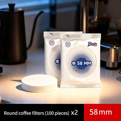 BINCOO V-Shaped Coffee Filter Paper Pour Over Coffee Filter Tool V60 Dripper Filter Paper Round & Fan Shaped