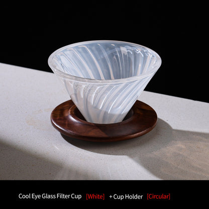 BINCOO V60 Hand Drip Coffee Dripper Glass Extraction Filter Cup Glass Coffee Server 3-Piece Set
