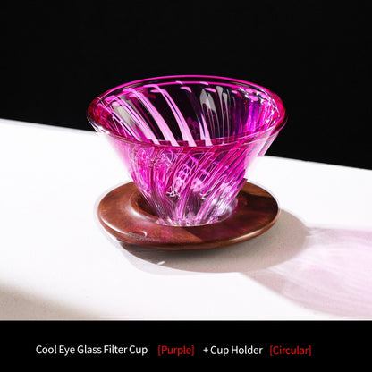BINCOO V60 Hand Drip Coffee Dripper Glass Extraction Filter Cup Glass Coffee Server 3-Piece Set