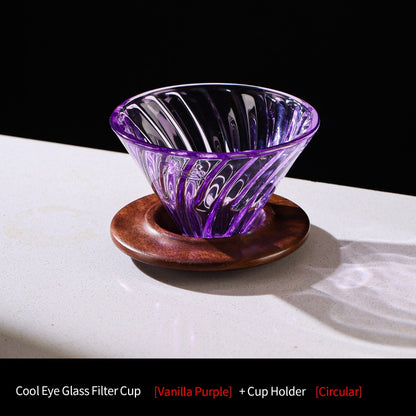BINCOO V60 Hand Drip Coffee Dripper Glass Extraction Filter Cup Glass Coffee Server 3-Piece Set