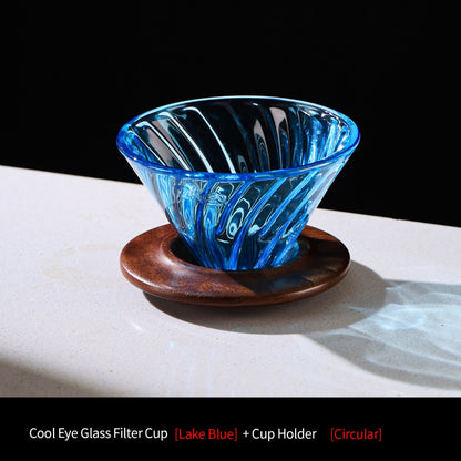 BINCOO V60 Hand Drip Coffee Dripper Glass Extraction Filter Cup Glass Coffee Server 3-Piece Set