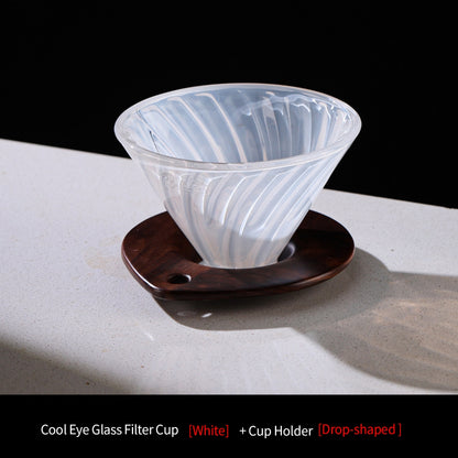 BINCOO V60 Hand Drip Coffee Dripper Glass Extraction Filter Cup Glass Coffee Server 3-Piece Set