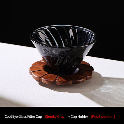 BINCOO V60 Hand Drip Coffee Dripper Glass Extraction Filter Cup Glass Coffee Server 3-Piece Set