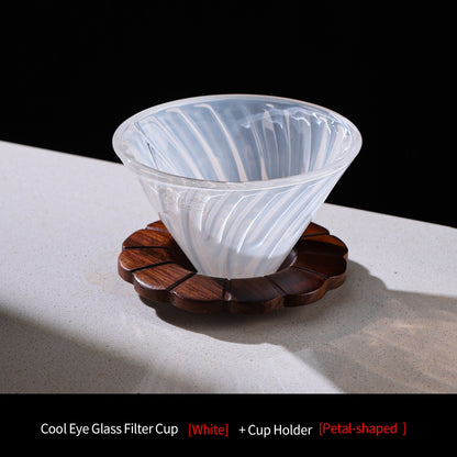 BINCOO V60 Hand Drip Coffee Dripper Glass Extraction Filter Cup Glass Coffee Server 3-Piece Set