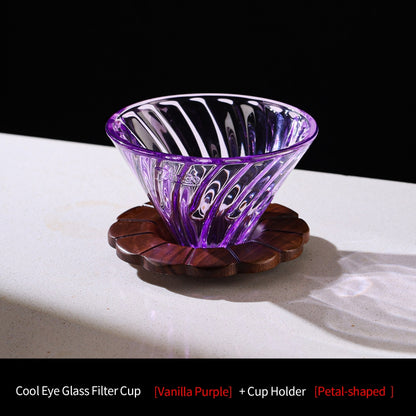 BINCOO V60 Hand Drip Coffee Dripper Glass Extraction Filter Cup Glass Coffee Server 3-Piece Set