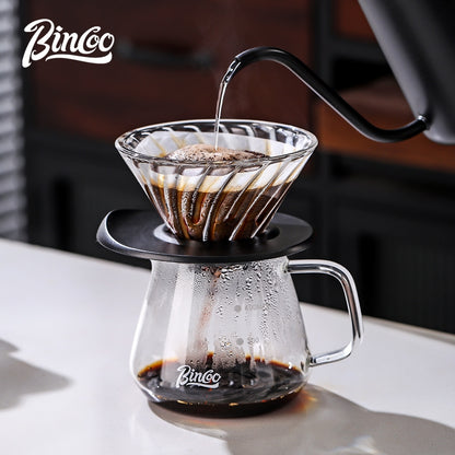 BINCOO V60 Hand Drip Coffee Dripper Drip Coffee Server with Coffee Grinder Set Coffee Brewing Utensil Set