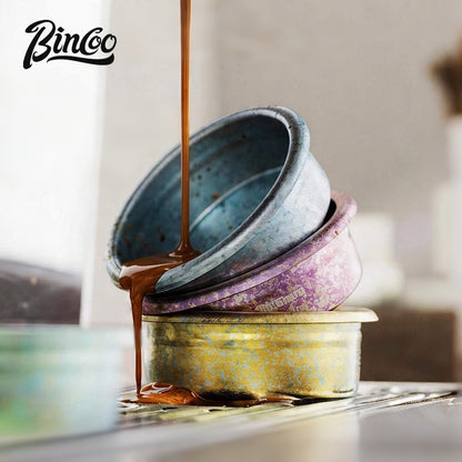 BINCOO Pure Titanium Powder Cup, Precision Integrated Espresso Machine Portafilter Accessory  58mm