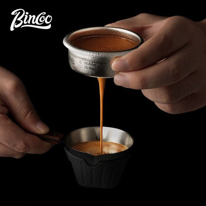 BINCOO Pure Titanium Powder Cup, Precision Integrated Espresso Machine Portafilter Accessory  58mm