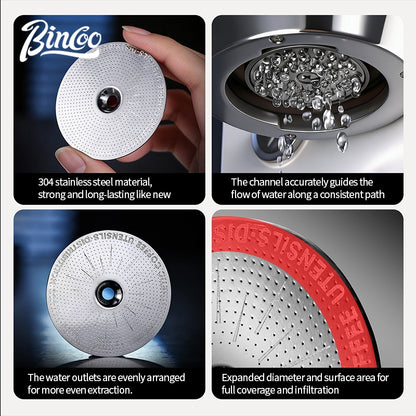BINCOO Coffee Machine Brew Head Dispersion Net Stainless Steel Shower Screen Espresso Extractor Replacement Accessories 51MM/58MM