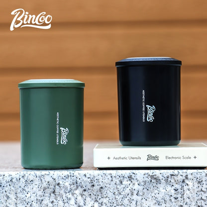 BINCOO Coffee Airtight Canister One-way Exhaust Vacuum Storage Jar Mini Portable Outdoor 260ML