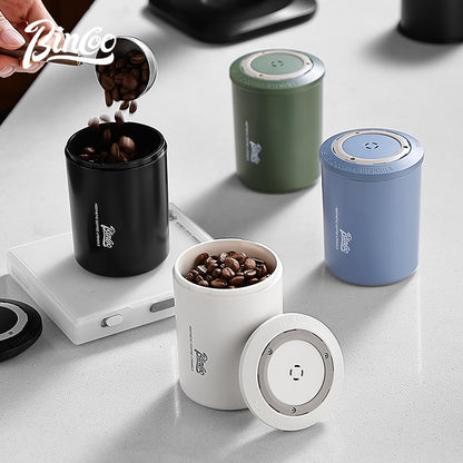 BINCOO Coffee Bean Sealed Can with Electric Coffee Grinder Set One-way Exhaust Vacuum Storage Container