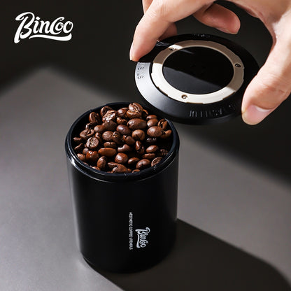 BINCOO Coffee Airtight Canister One-way Exhaust Vacuum Storage Jar Mini Portable Outdoor 260ML