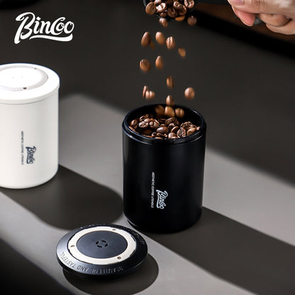 BINCOO Coffee Bean Sealed Can with Electric Coffee Grinder Set One-way Exhaust Vacuum Storage Container