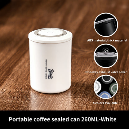 BINCOO Coffee Airtight Canister One-way Exhaust Vacuum Storage Jar Mini Portable Outdoor 260ML