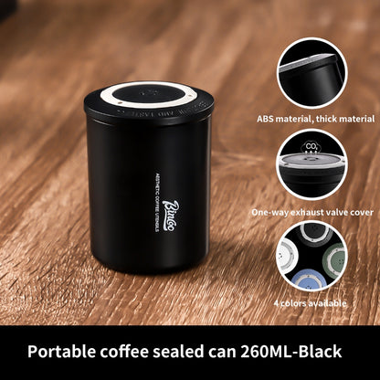 BINCOO Coffee Airtight Canister One-way Exhaust Vacuum Storage Jar Mini Portable Outdoor 260ML