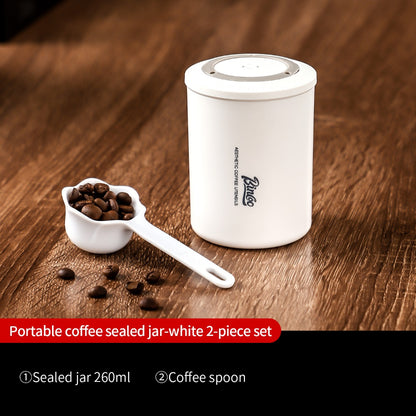 BINCOO Coffee Airtight Canister One-way Exhaust Vacuum Storage Jar Mini Portable Outdoor 260ML