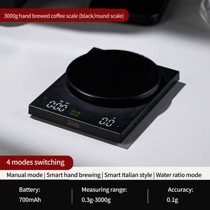 BINCOO Coffee Electronic Scale Smart Pour Over & Espresso Scale with Timer Household Baking Digital Display Scale