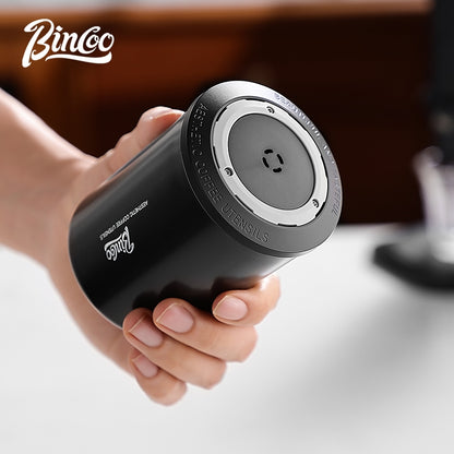 BINCOO Coffee Bean Sealed Can with Electric Coffee Grinder Set One-way Exhaust Vacuum Storage Container
