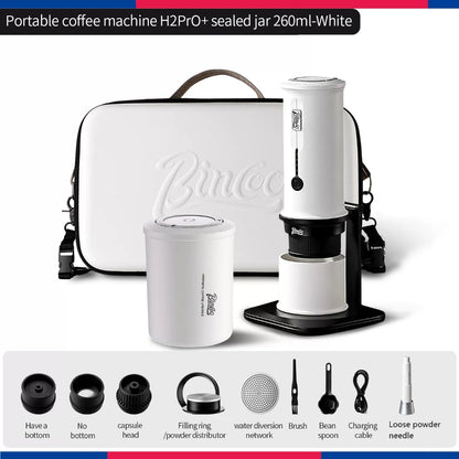 BINCOO Coffee Bean Sealed Can with Electric Coffee Grinder Set One-way Exhaust Vacuum Storage Container