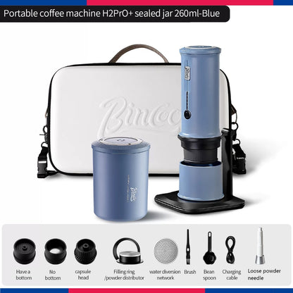 BINCOO Coffee Bean Sealed Can with Electric Coffee Grinder Set One-way Exhaust Vacuum Storage Container