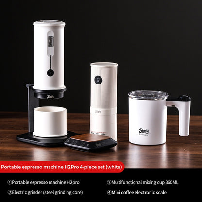 BINCOO 316 Stainless Steel Magnetic Electric Heating Coffee Cup Set Automatic Stirring Cup With Coffee Grinder