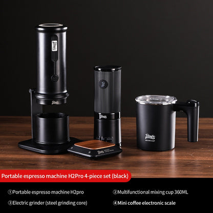 BINCOO 316 Stainless Steel Magnetic Electric Heating Coffee Cup Set Automatic Stirring Cup With Coffee Grinder