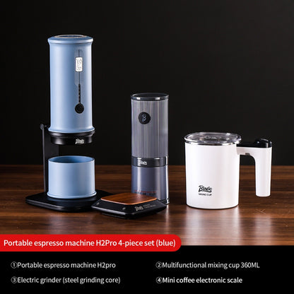 BINCOO 316 Stainless Steel Magnetic Electric Heating Coffee Cup Set Automatic Stirring Cup With Coffee Grinder
