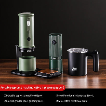 BINCOO 316 Stainless Steel Magnetic Electric Heating Coffee Cup Set Automatic Stirring Cup With Coffee Grinder