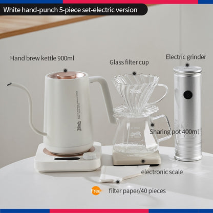 BINCOO Constant Temperature Hand Drip Coffee Kettle Set Stainless Steel Long Spout Pot With Coffee Grinder Coffee Brewing Tools