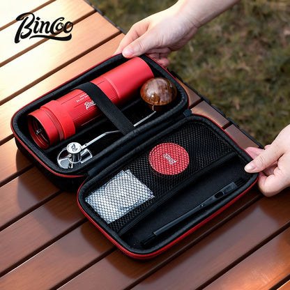 BINCOO Portable Manual Coffee Grinder 7 Steel Blade Hand Coffee Mill Outdoor Travel Use