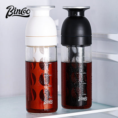 BINCOO GYKF2424 Glass Cold Brew Cup Heat-resistant Coffee Bottle for Office and Outdooor 600ML