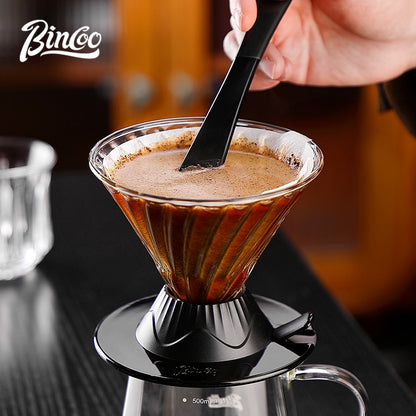 Bincoo Coffee Filter Cup Glass Filter Cup V60 Filter Hnad brewed Funnel Coffee Utensil