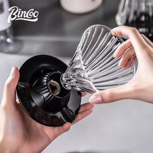 Bincoo Coffee Filter Cup Glass Filter Cup V60 Filter Hnad brewed Funnel Coffee Utensil