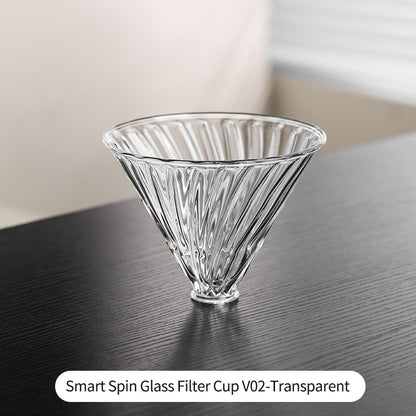 Bincoo Coffee Filter Cup Glass Filter Cup V60 Filter Hnad brewed Funnel Coffee Utensil