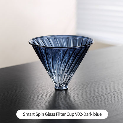 Bincoo Coffee Filter Cup Glass Filter Cup V60 Filter Hnad brewed Funnel Coffee Utensil